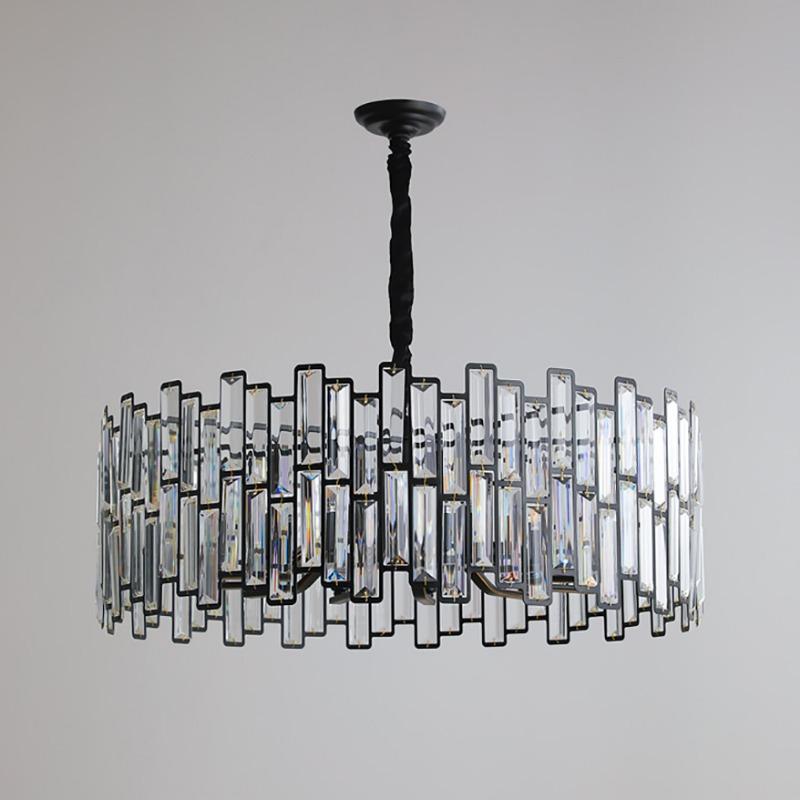 Retro Style Light Luxury Black Chandelier Crystal Living Room Designer Model Home High-end Fashion Art Restaurant Lamp