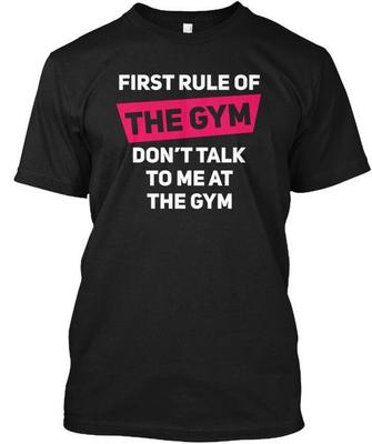 Sprich mich im Fitnessstudio nicht an Erste Regel T-Shirt Hergestellt in den USA Größe S bis 5XL