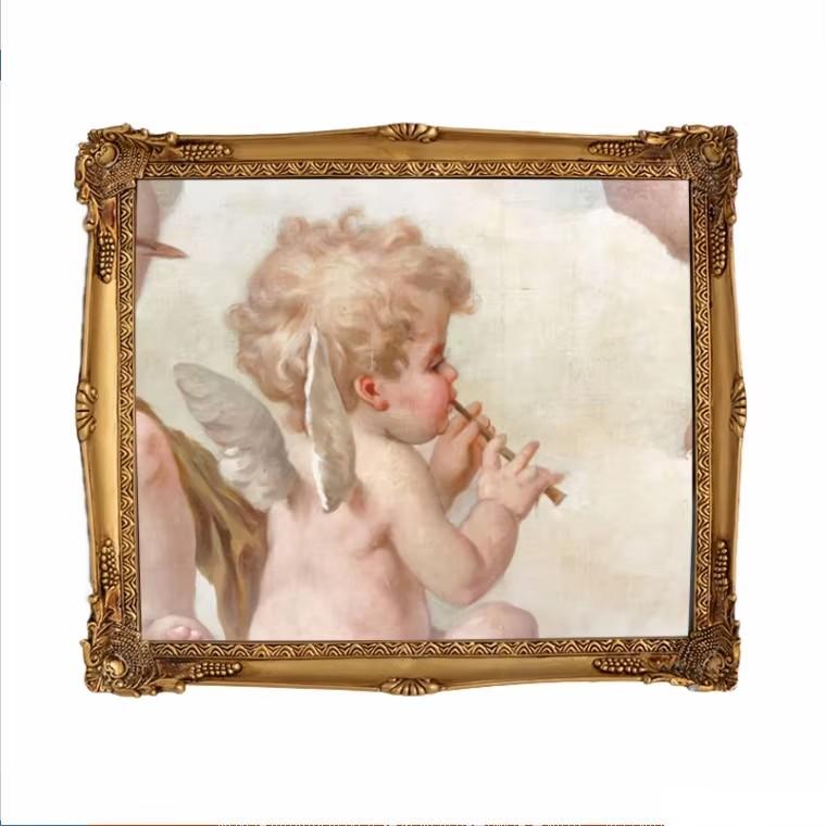 European Retro Art Luxury Palace Carving Relief Resin Wall Frame Store Club Hotel Wall Mural Crafts Home Living Room Wall Decor