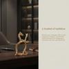 Brass Dragon Figurine Tea Pet Ornaments Bookshelf Art Decor Sitting Animal Collection Figurine Animal Figurines Brass Dragon