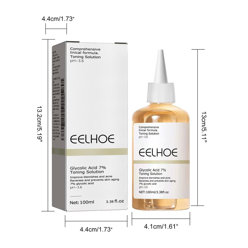 Glycolzuur 7% Toning Oplossing Exfoliërende Toner Poriënverkleiner Huid Egaliserend Verhelderend Gelijkmatige Toon Dagelijkse Gezichtsverzorging