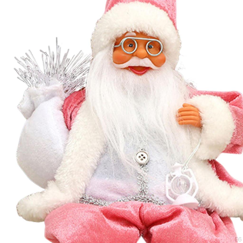 Santa Claus Doll Christmas Decoration Collectible Stuffed Scene Figure Xmas Tree