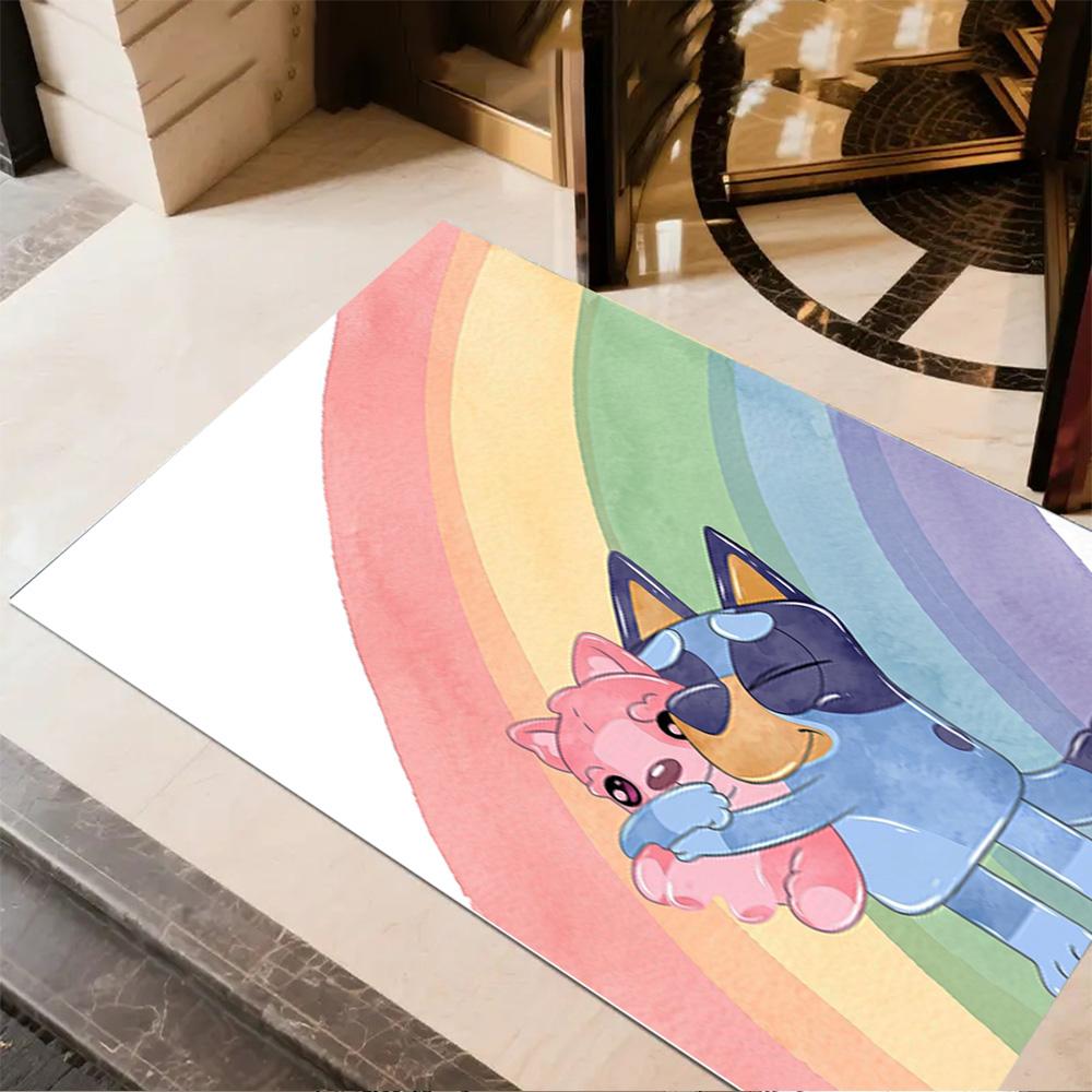 Bluey Bingo Hug Area Rug Suitable for Balcony Hallway Decorate room Kitchen Antislip Carpet Anime Office Decor Wedding Party Gift