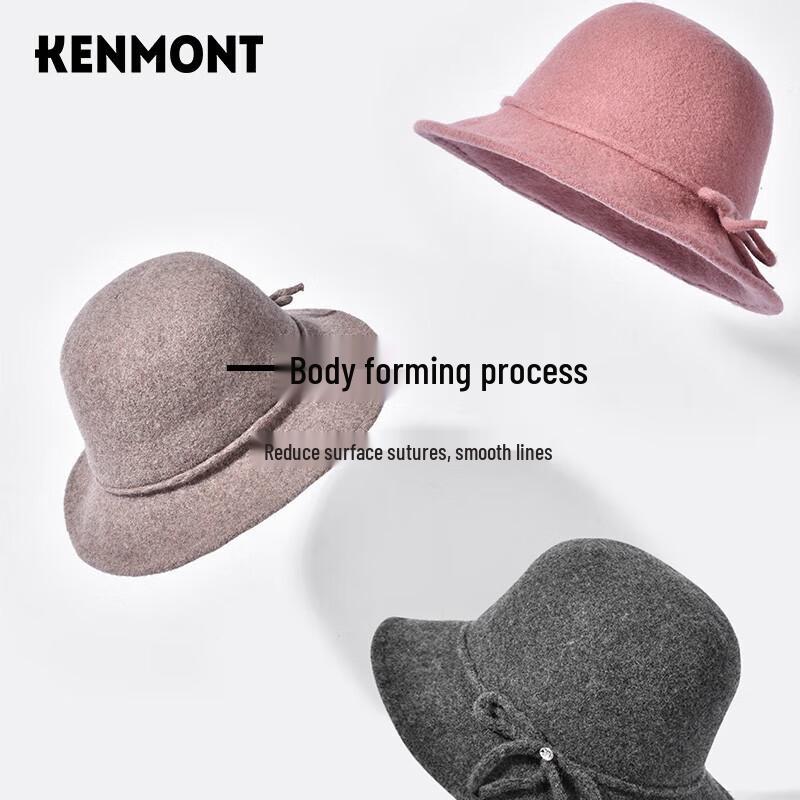 Cameng Women's Bowknot Wide-Brim Wool Felt Hat