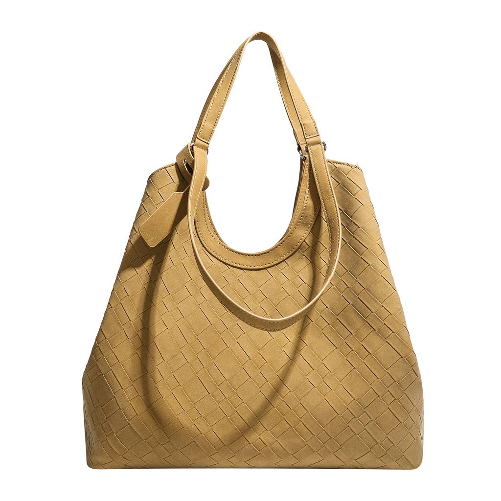 High-end Retro Woven Tote Bag, Niche Fashion Handbag, Shoulder Bag and Underarm Bag