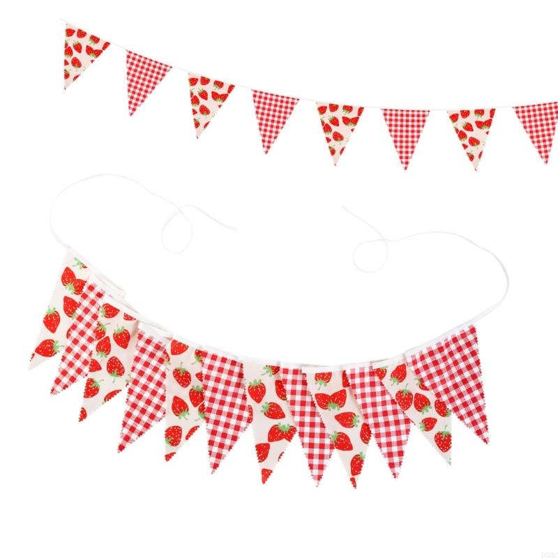 12Pcs 3.2M Wedding Pennant Fabric Pennant Flags For Indoor and Outdoor