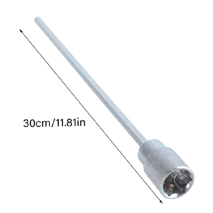 Electric Drill Socket Wrench 19mm Hexagonal Nut, 30cm Extension for Motorhomes Mechanical and Engineering Vehicle Repair