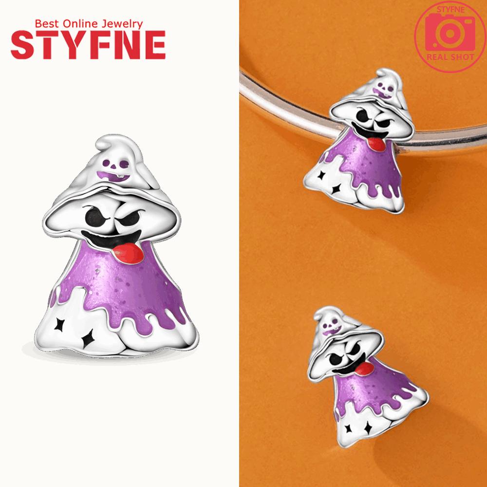 

Charms 925 Silver Brown Maple Leaf Love Beaded Zircon Pumpkin Flower Basket Warm Hat Pendant Fit Diy Bracelet Women Jewelry Gift