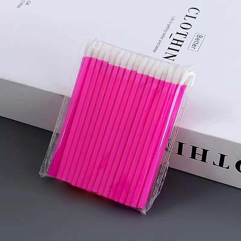 Manufacturer Supplier Cotton Cleaning Lip Brush Disposable Portable Crystal Color Fashion Professional Lip Applicator