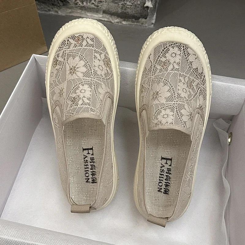 Shoes For Women Round Toe Tennis Female Casual Sneaker Summer Breathable New 2024 Leisure