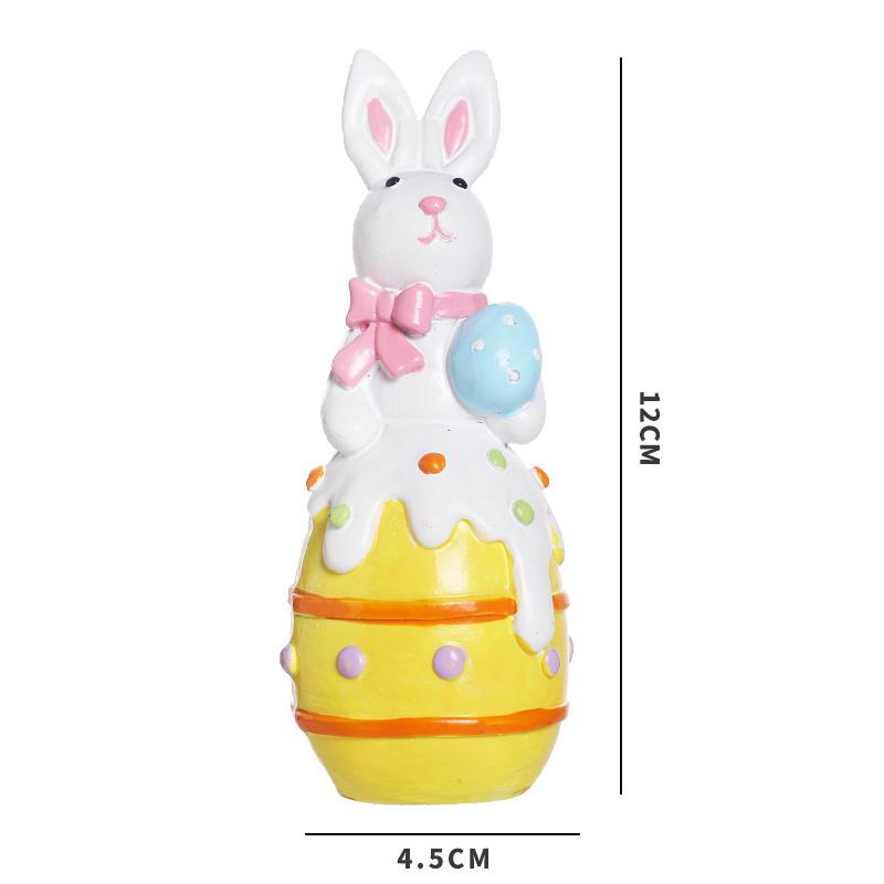 

Милые пасхальные украшения в форме кролика, мультяшное пасхальное яйцо, смоляная декорация, украшение для гостиной, настольное украшение, поделки, детские подарки жёлтый