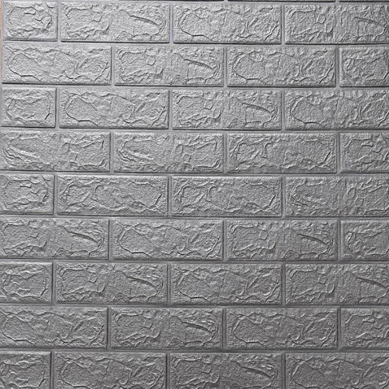 70cmx5m 3D Self-Adhesive Wallpaper Continuous Brick Wall Stickers Living Room Children's Room Decoration