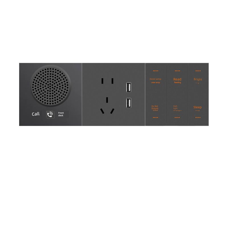 Telefon de perete încastrat pentru hotel, tip 86, cu apelare rapidă printr-o singură atingere, difuzor hands-free de înaltă definiție, apelator de urgență dedicat pentru spitale și școli