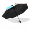 1pc Watercolor Circles Automatic Open/Close Umbrella - Compact Travel Umbrella, Gift for Birthday, Christmas, Anniversar Yy251208192