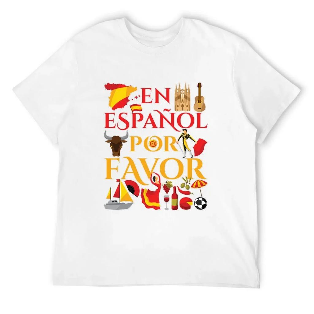 Spanish Teacher Gifts En Espanol Por Favor Tshirt Summer Tops Blacks Anime Clothes Blouse Unisexs Fashion