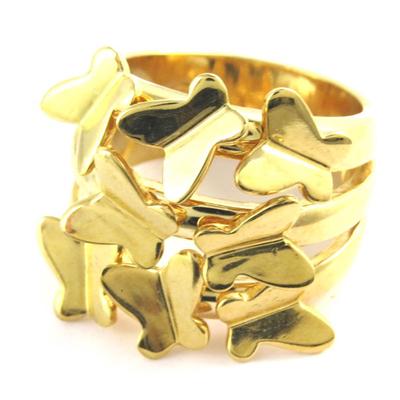 Gold Plated 'Butterflies of Happiness' Ring