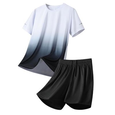 Sports Suit Men's Summer Basketball Sportswear Short Sleeved Fitness Running Suit Quick Drying Sportswear