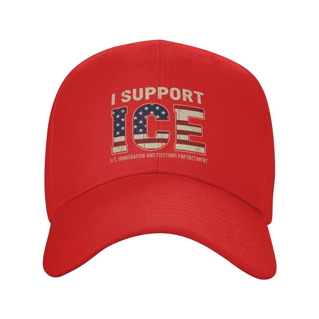 I Support ICE Immigration and Customs EnforceUnisext Vintage Baseball Cap Streetwear Hip Hop Hats Summer Tennis Skate Baseball Caps