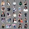NewJeans Graffiti Stickers: 50 Mini Korean Star Support Cards for Phone Cases & Suitcases