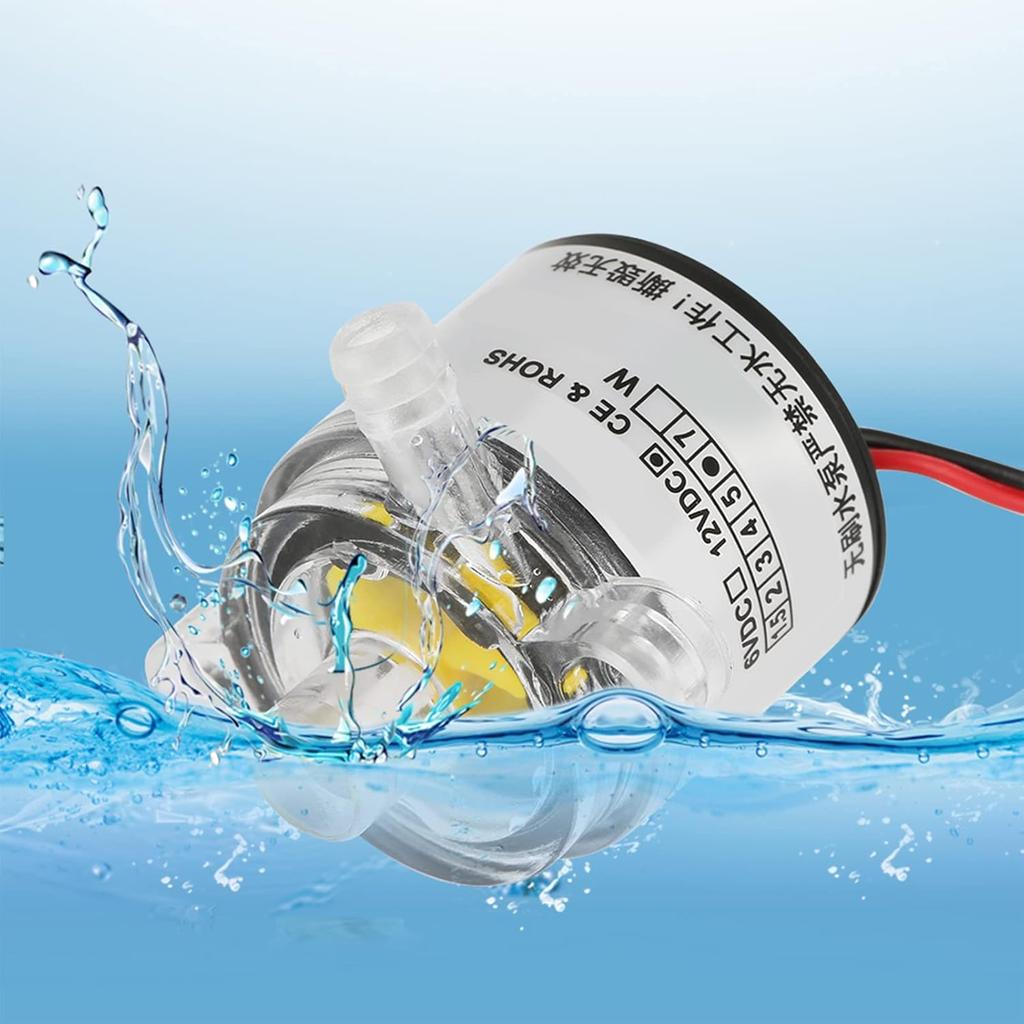 Brushless DC, Submersible, White Food Grade Brushless Submersible for Aquarium, Fountain, Small Fish Pond (6W)