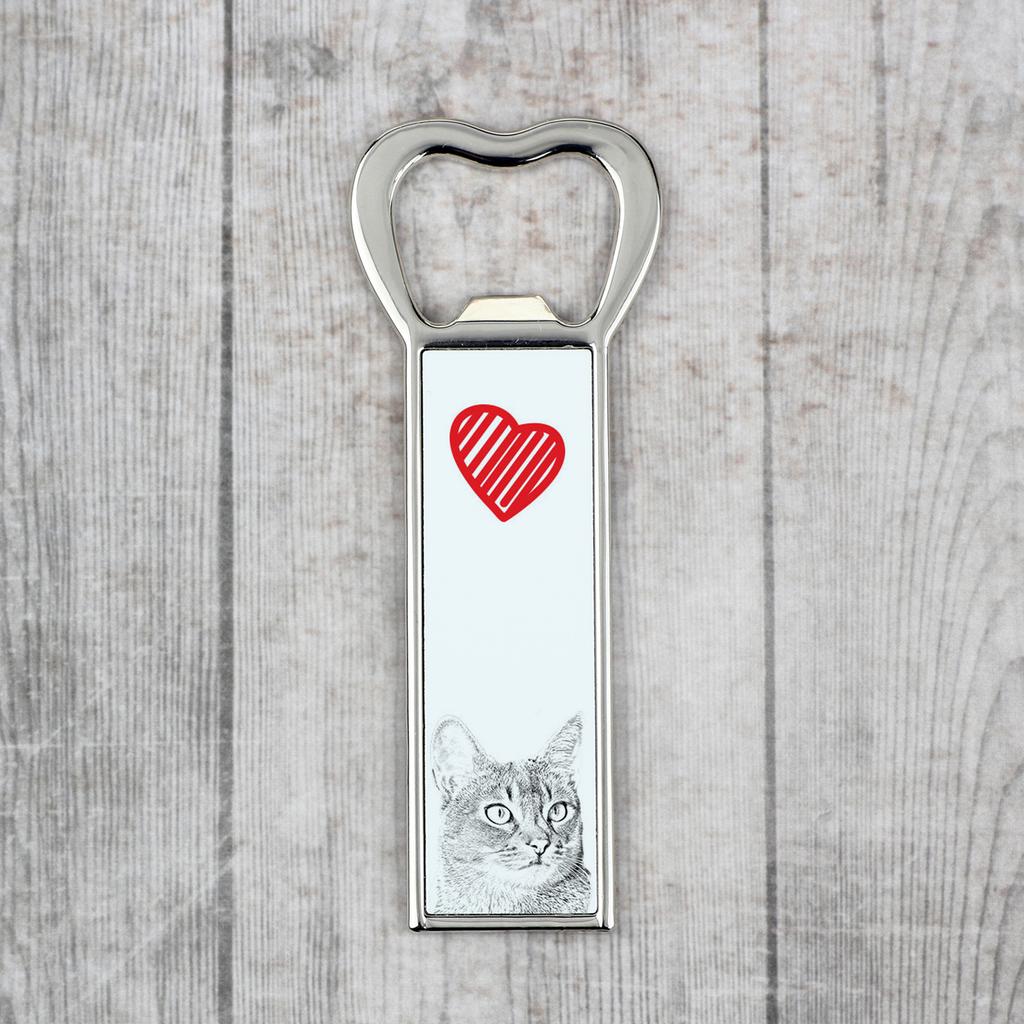 Abyssinian – Bottle opener with a cat, personalized fridge opener | Art-Dog