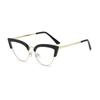 Fashion Metal Cat Eye Reading Glasses Women's Anti Blue Light High-definition Goggles Optical Prescription Eyeglasses 0 TO +4.0