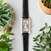 Made In Japan Crocodile [LCREA] Solar-powered Women's Watch, (PARALLELA MINI/pink Gold, leather/LC2501-PGCBK)