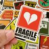 50 Waterproof and Removable Warning Warning Signs Luggage Trolley Case Motorcycle Car Stickers Waterproof Graffiti Stickers Removable