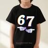 Six Seven Print Children Tshirts For Boys Girls Summer Fashion Cool Colorful Comfortable Tops Kids Oneck Short Sleeve Tees