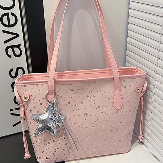 New Large Capacity Star Print Women Tote Underarm Shoulder Handbag