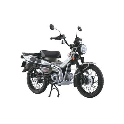Skynet 1/12 Scale Pre-built Honda CT125 Matte Armored Silver Metallic Motorcycle Model Toy