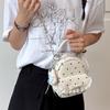 Schoolbag Korean niche polka dot chain backpack casual Korean ins personalized foreign style backpack tide mini portable schoolbag