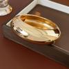 European & American Pleated Metal Bangle: Elegant Cold-Style Bracelet with High-End Luxury Design