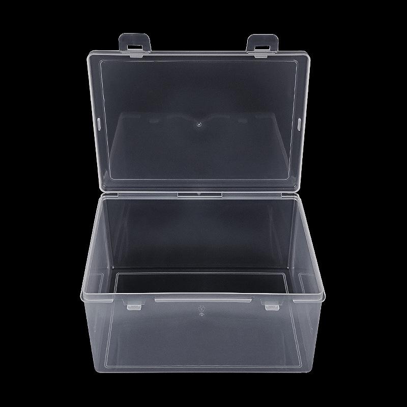 Multifunctional Transparent Storage Box for Small Items, Electronic Components, Screws, and Fishing Tackle.