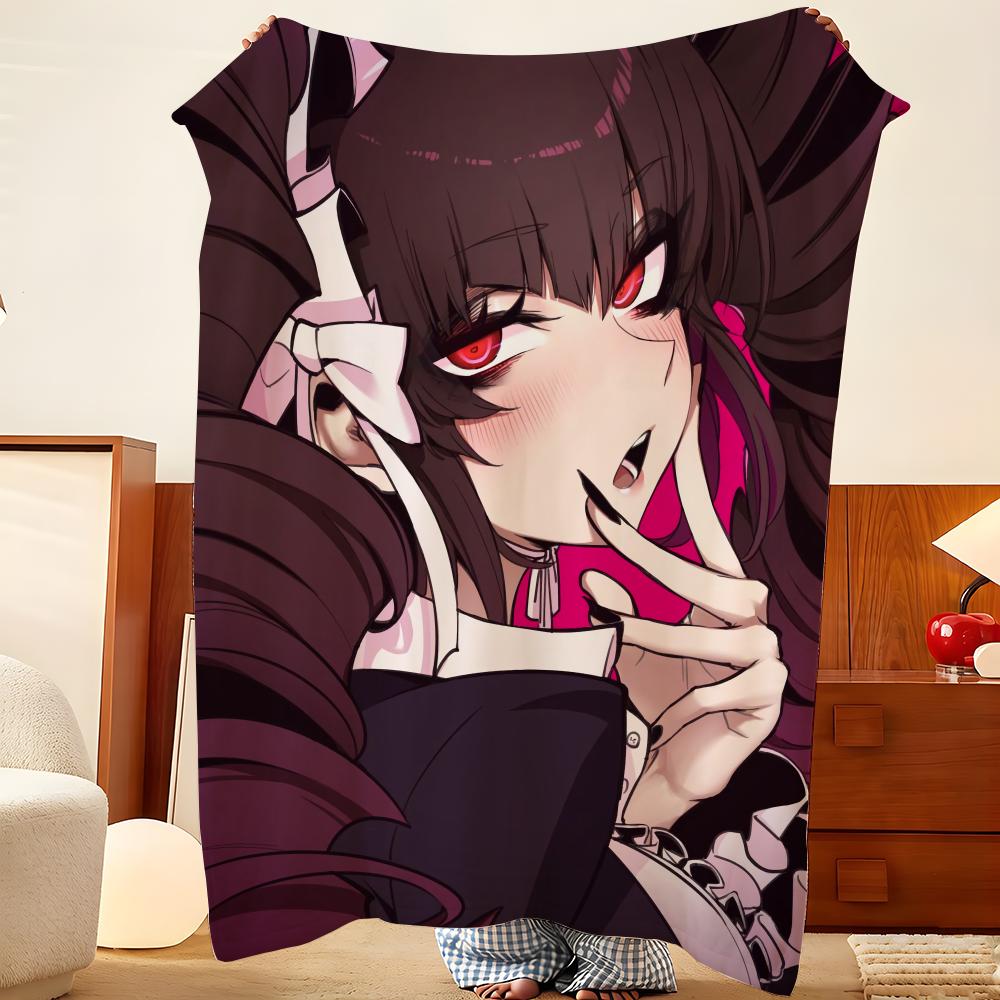 Anime C-Celestia L-Ludenberg Throw Flannel Throw Blanket, Lightweight Cozy, Durable Washable Cute Cool