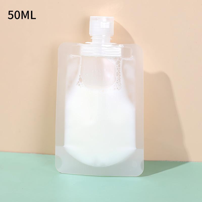 10Pcs 50Ml Travel Storage Bag Portable Packaging Cosmetic Lotion Shower Gel Shampoo Leakproof Refillable Empty Bag