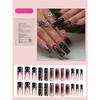 24pcs French Nail Stickers Set, Fake Nails, Easy To Apply, Suitable For Women And Girls For Daily, Carnival Party Nail Supplies