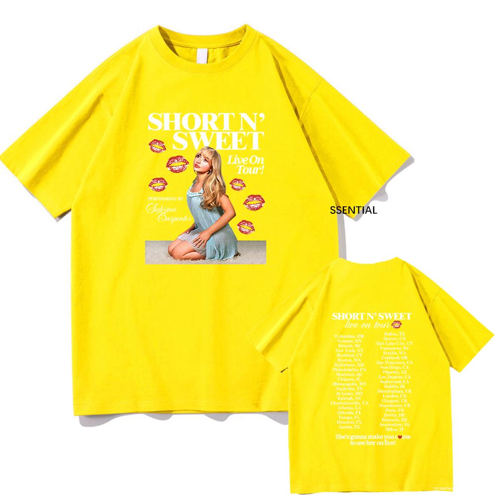 

Sabrina Carpenter Short N Sweet Album T Shirt Men_women Clothing Fashion Vintage Unisex Graphic T Shirts Kawaii Soft Clothes 4XL