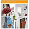 2pcs Black Wall Mount Plant Hook 11.97x8.46in Outdoor Plant Bracket  Living Room