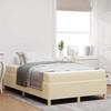 Bed Frame with Mattress Cream 120 x 200 cm Fabric