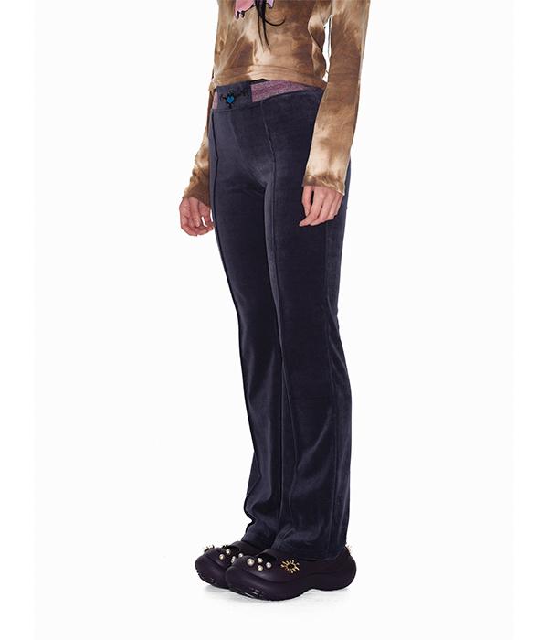 YOUTHBATH Twinkle Band Velour Pants_Navy