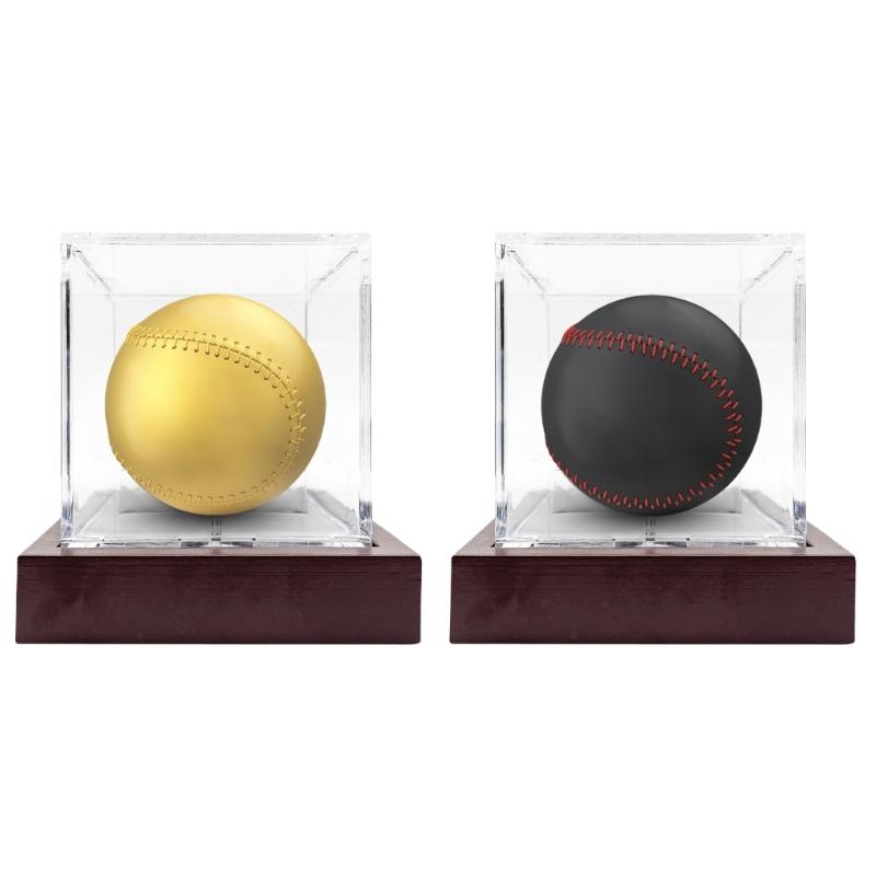 Baseball Display Case Acrylic Clear Baseball Display Case Square Cube Memorabilia Display Box Baseball Protector