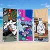 Handtuch Textil Bademantel Strand Schnelltrocknend Leicht Illustration D-NichtsTunS Tragbar Camping Niedlich M-Herr Schwimmen Pool Reise