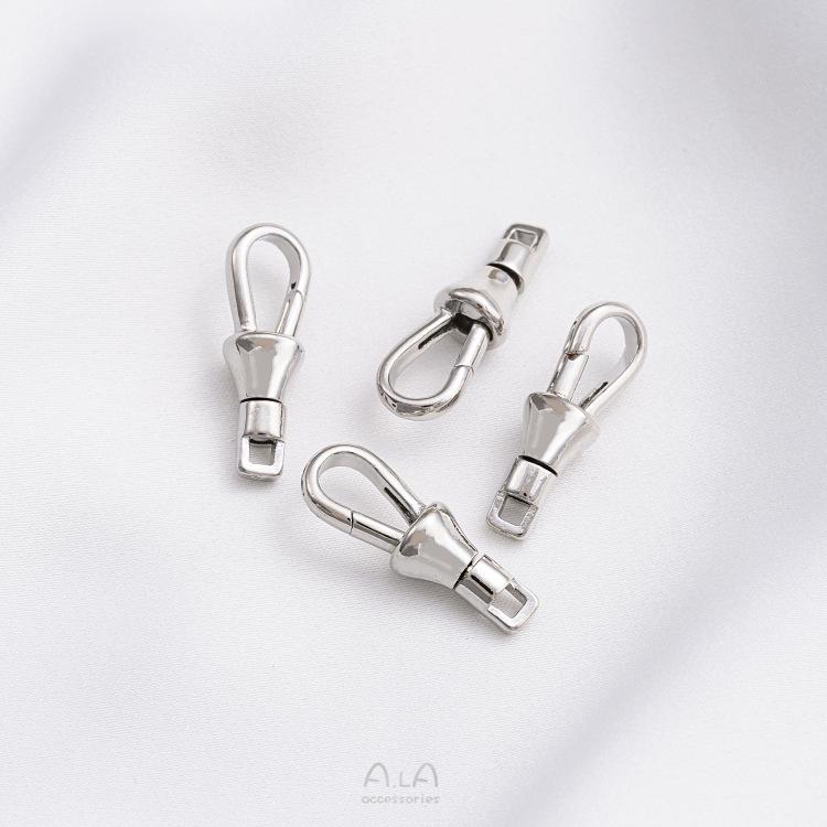 14K Gold-Filled Color-Preserving Oval Spring Clasp for DIY Pearl Chains