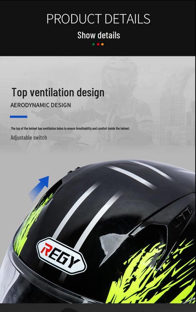 Hot-Selling DOT Certified Dual Visor Motorcycle Helmet with Color Mirror