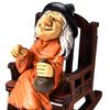 Halloweenská čarodějnice figurka pryskyřice miniatura socha ponurého žence čarodějnice duch v houpacím křesle gotická dekorace na stůl polici