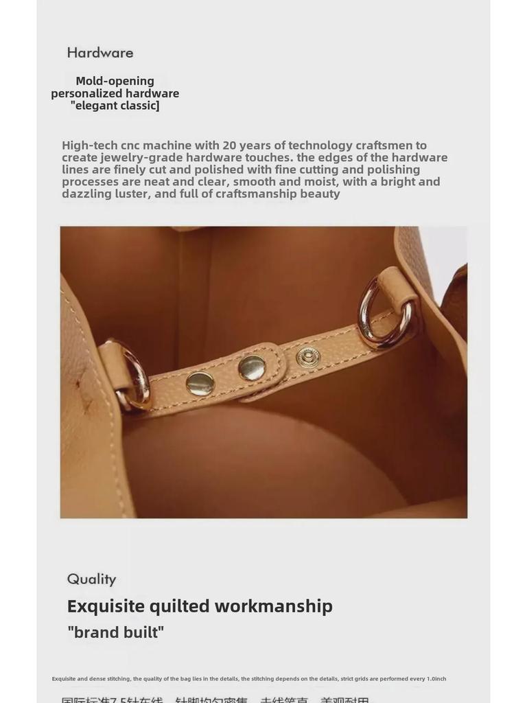 2024 Summer Women's Small Bucket Handbag: Niche Design, High-End Commuter Crossbody Bag