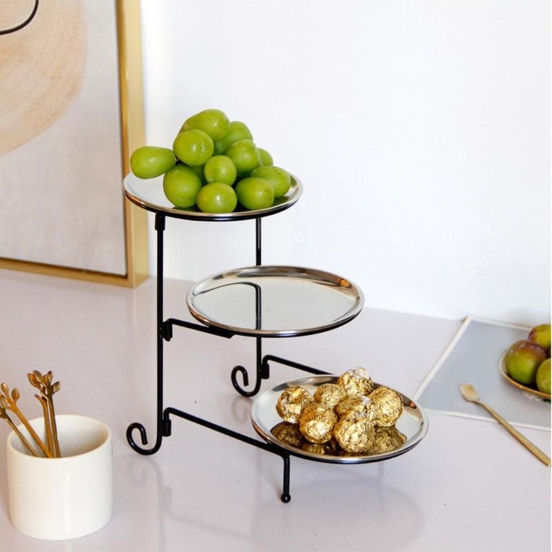 Elegant 3 Tiered Cake Display Stand Detachable Sweet Holder Serving Platter for Dessert Cupcakes Fruits and Snacks