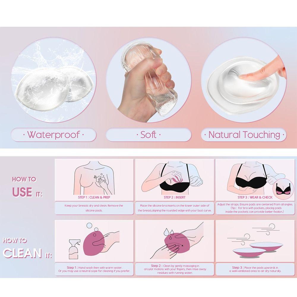 Soft Breast Pads Silicone Padding Bust Enhancer Hot Inserts Breast Pads  for Bikini Swimsuit