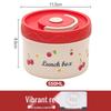 ZISIZ Niedliche Kirsch-Mikrowellengeeignete Lunchbox-Set aus 304 Edelstahl